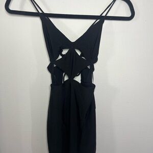 Bershka Black Cut-Out Dress